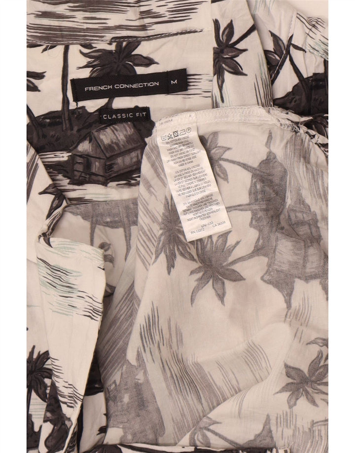French Connection Herre Kortærmet Classic Fit skjorte Medium White Hawaiian