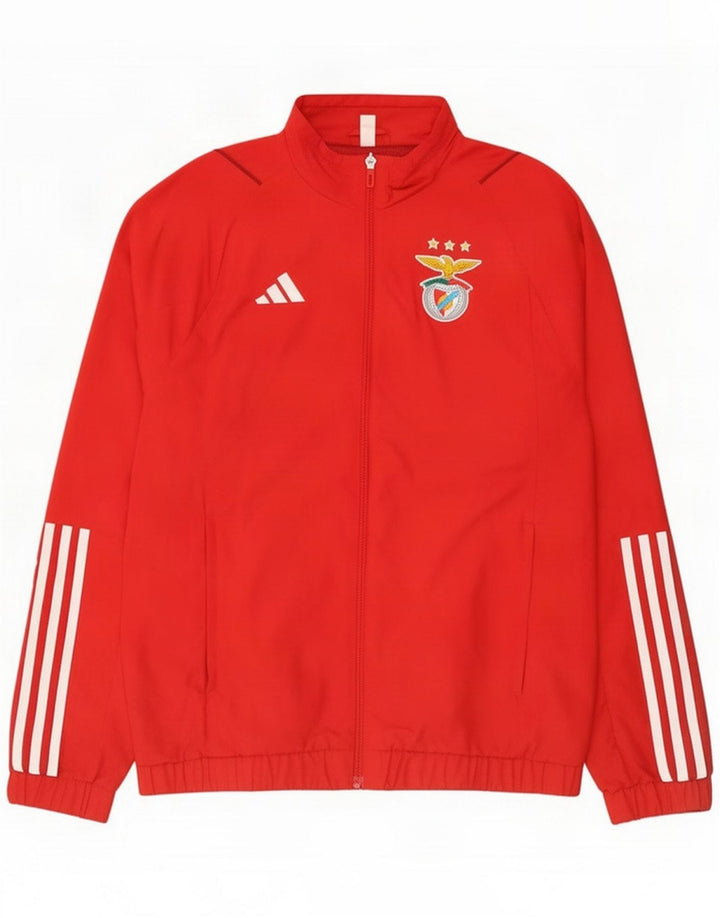 Adidas Mens S.L. Benfica Tracksuit Top Jacket Medium Red Polyamide
