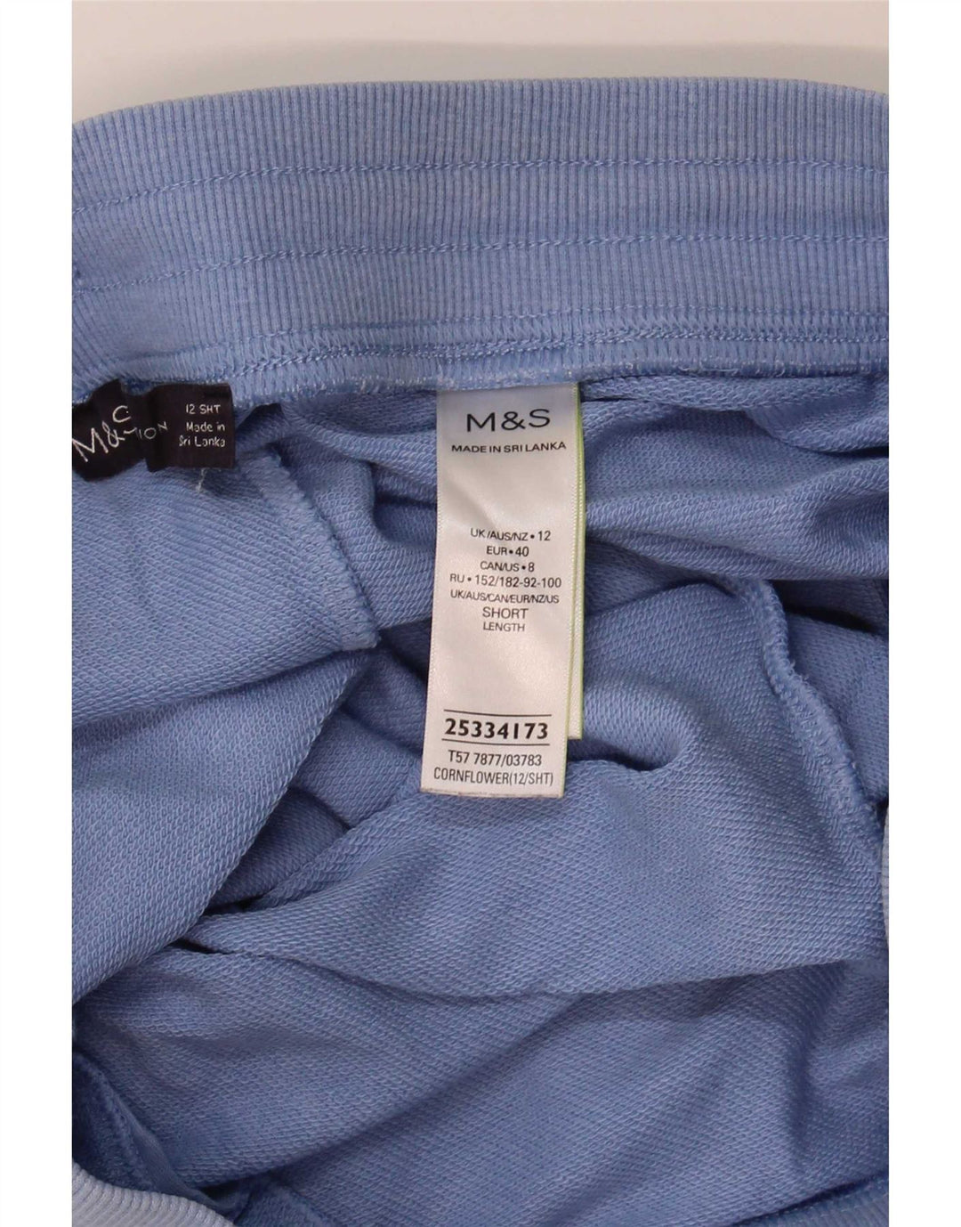 Marks & Spencer Træningsdragt til kvinder Joggers UK 12 Medium Blue Cotton