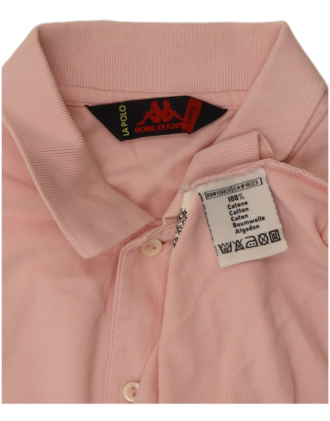Kappa herre poloskjorte stor pink bomuld