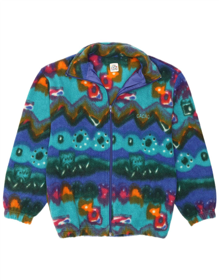 Cacao Herre fleecejakke IT 46 Lille flerfarvet geometrisk polyester