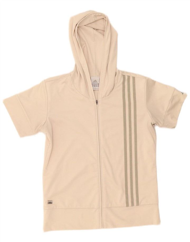 Adidas Dame Climacool Træningsdragt med hætte Topjakke UK 10 Small Beige