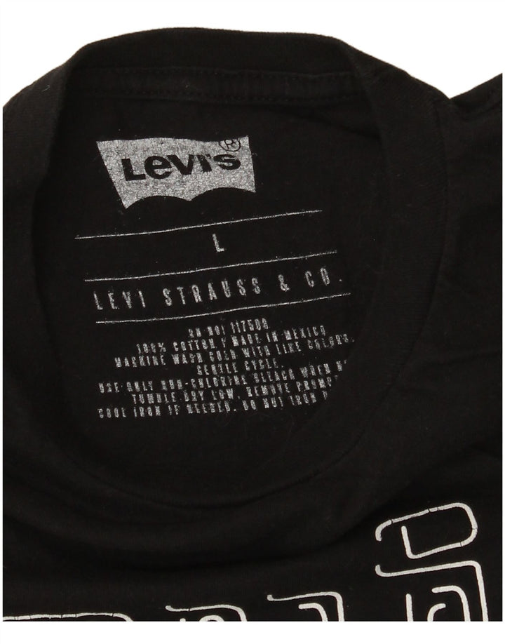 Levi's Herre grafisk T-shirt Top Stor sort bomuld