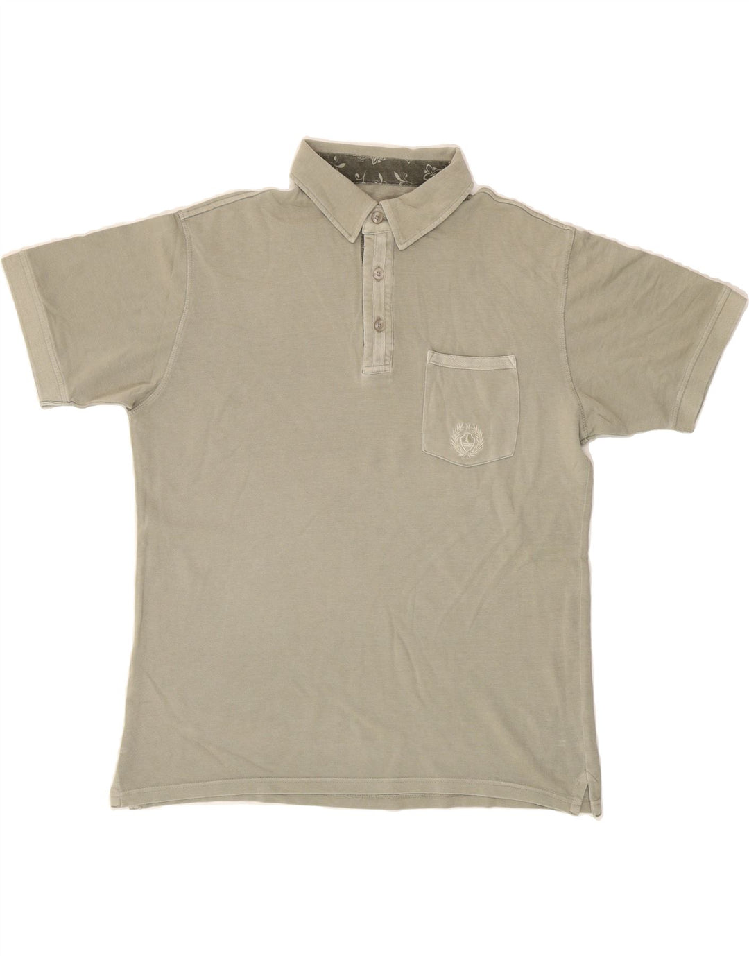 NAVIGARE Mens Polo Shirt Large Grey Cotton Vintage Navigare and Second-Hand Navigare from Messina Hembry 