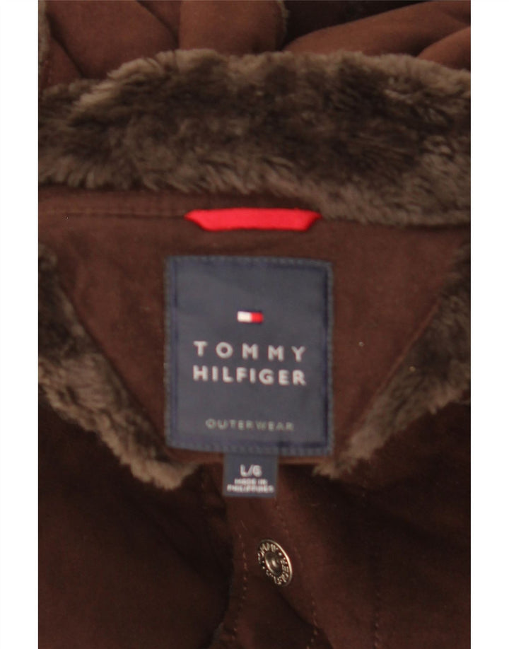 Tommy Hilfiger Herre Overshirt Skjorte Stor Brun