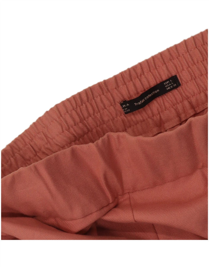 Zara Dame Capri Bukser Large W30 L22 Pink
