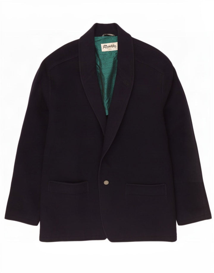 Reporter Herre 1 Knap Blazer Jakke IT 56 3XL Navy Blue Cashmere