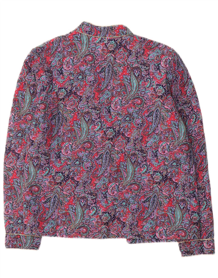 Vintage polstret jakke til kvinder IT 36 Lille lilla Paisley Viscose