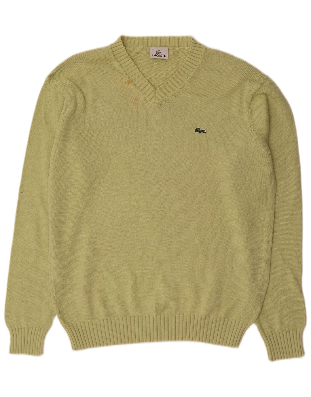 LACOSTE Herre V-hals sweater str. 5 Stor grøn bomuld