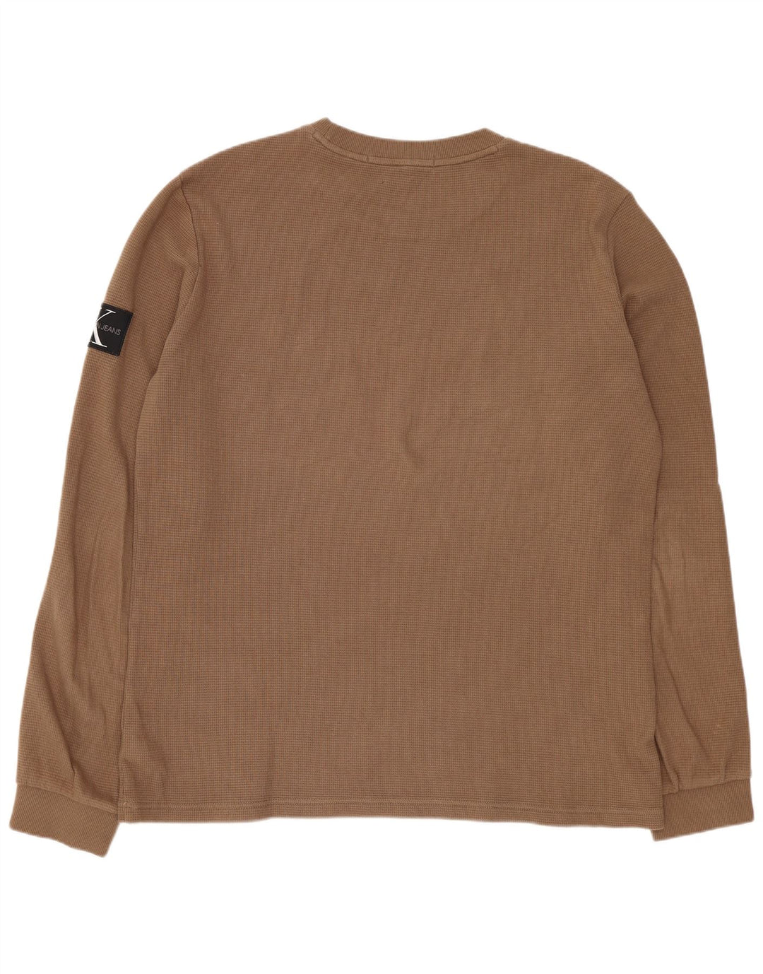 Calvin Klein Herre Top Langærmet 2XL Brun Bomuld
