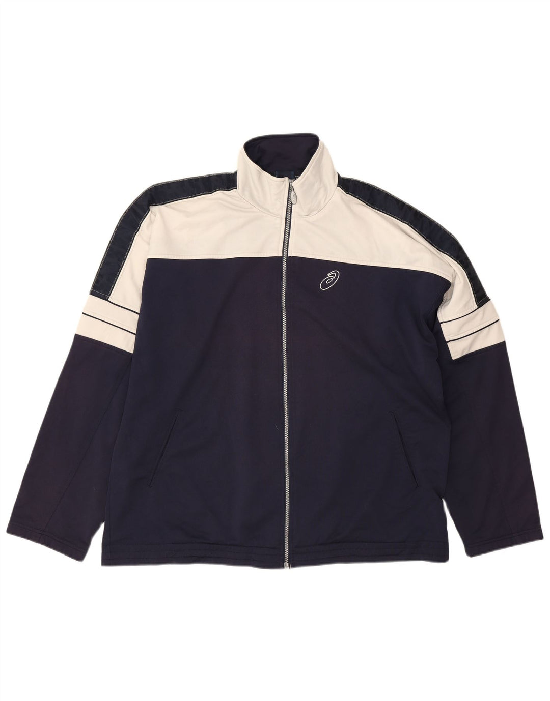 Asics Træningsdragt til mænd Top jakke 2XL Navy Blue Colourblock