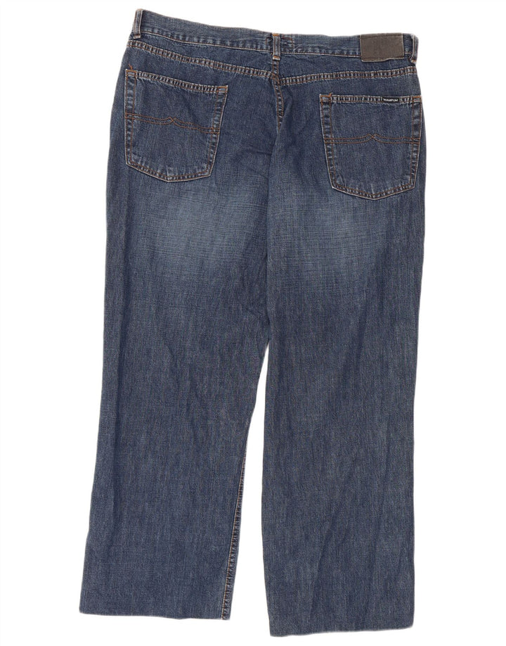 WAMPUM Straight Jeans til mænd W36 L27 Blå Bomuld