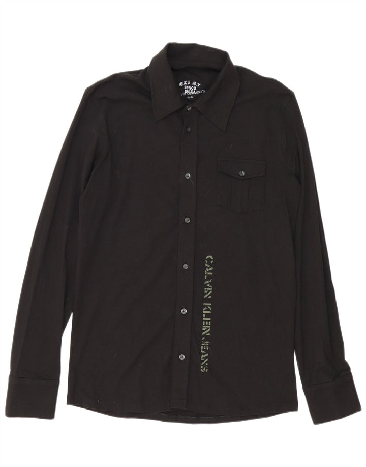 Calvin Klein Jeans Herre grafisk skjorte XL sort bomuld