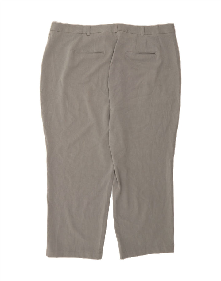 DOCKERS Womens Straight Cropped Trousers US 20 3XL W42 L26 Grey Polyester Vintage Dockers and Second-Hand Dockers from Messina Hembry 