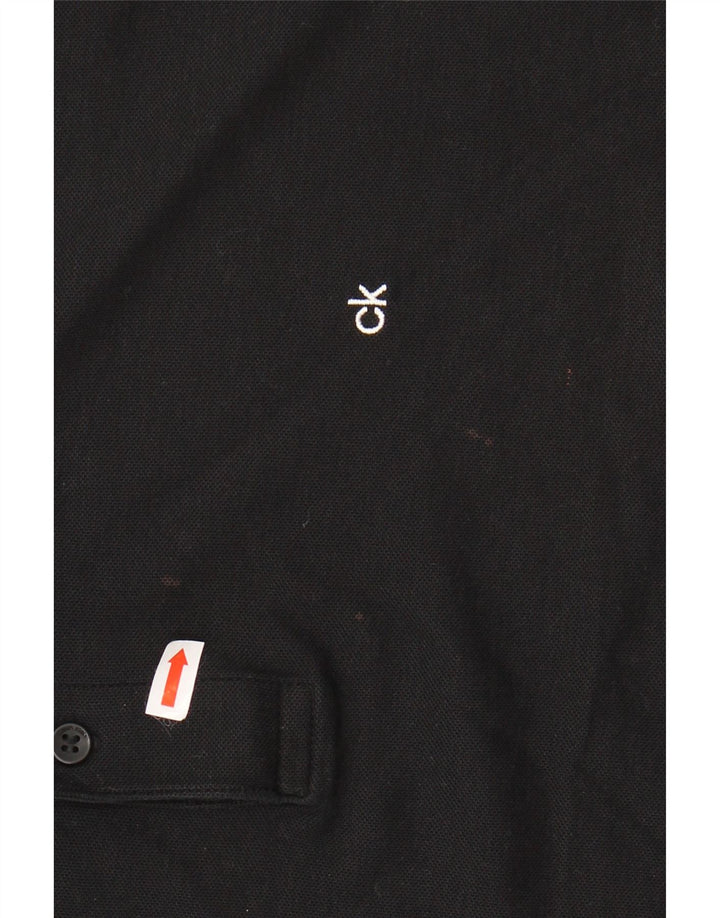 CALVIN KLEIN Herre poloshirt Stor sort bomuld