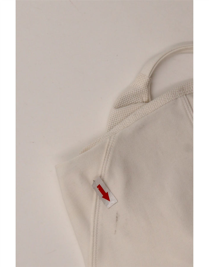 NIKE Dame Dri Fit Crop Vest Top UK 14 Stor hvid polyester