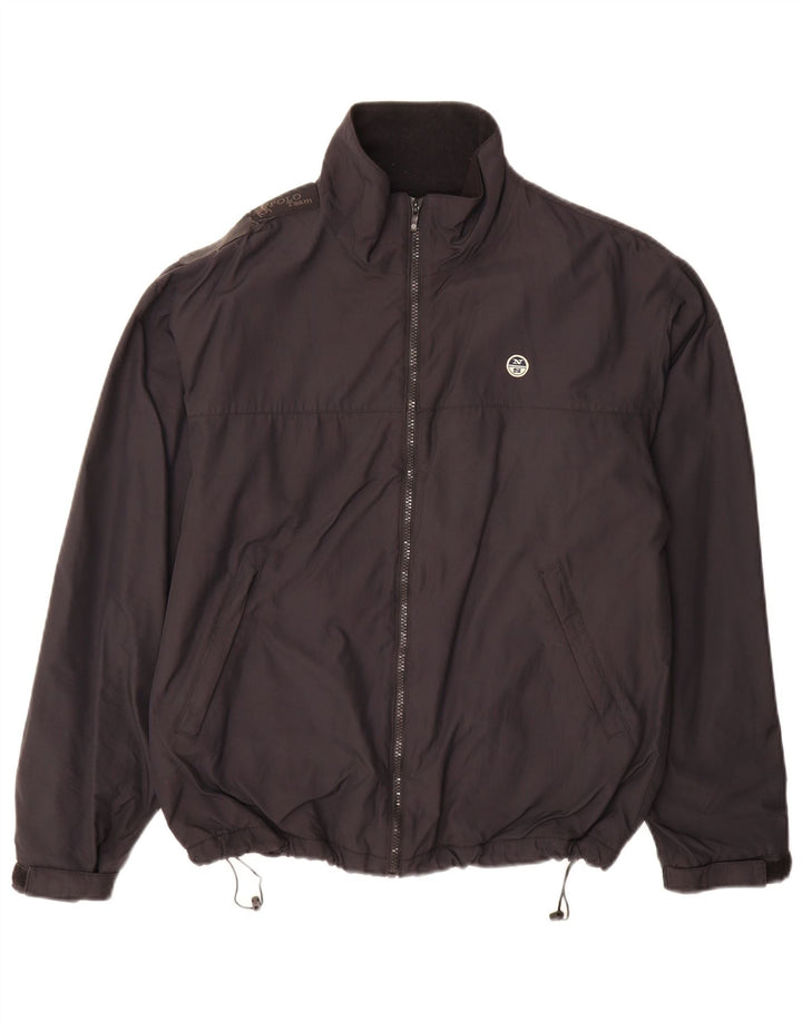 North Sails Herre Windbreaker Jacket UK 36 Small Black Polyamide