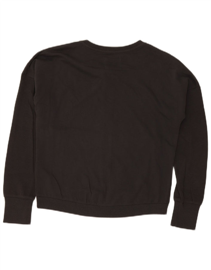 Diadora Dame Oversized grafisk træningsdragt Top Jacket UK 10 Small Black