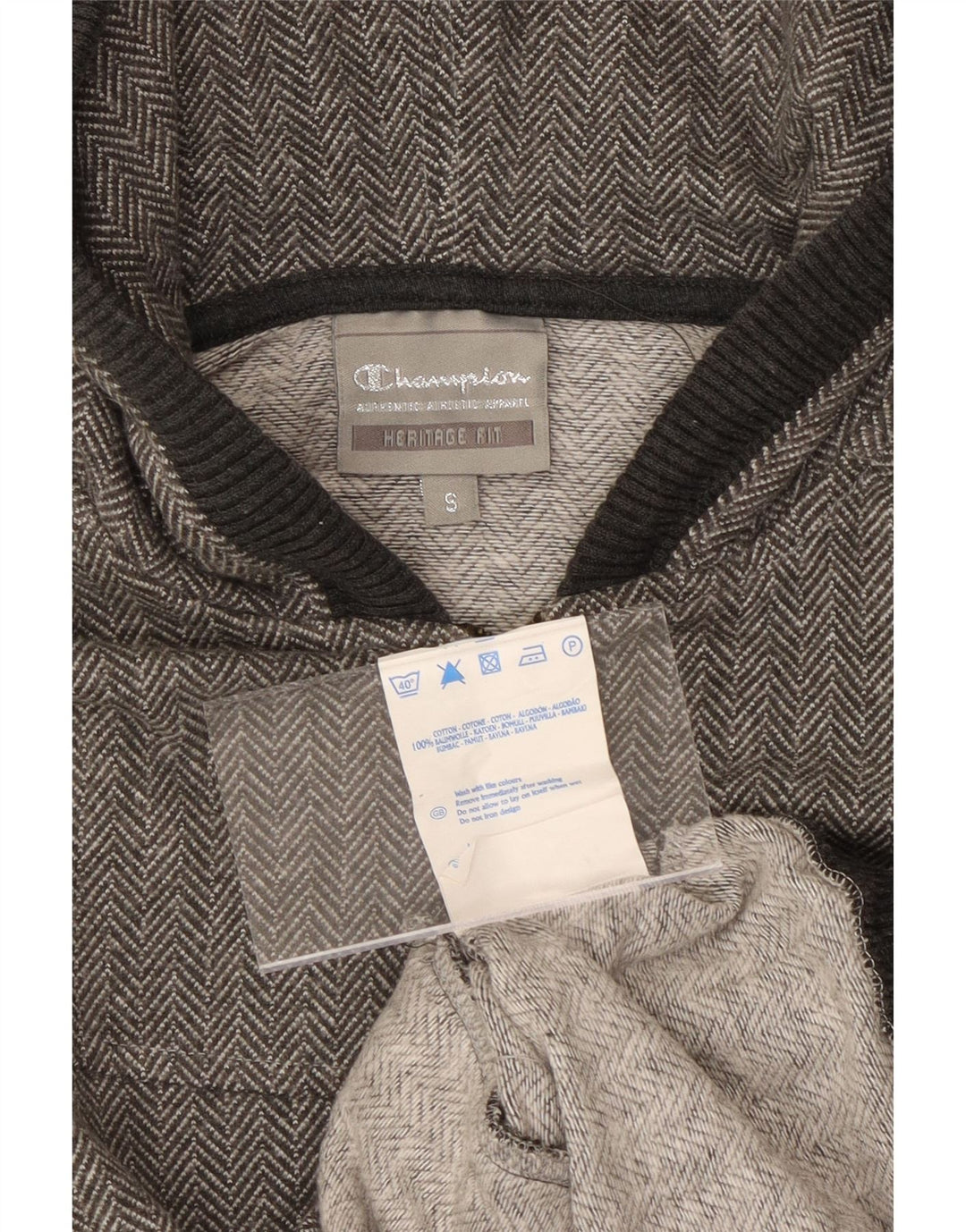 CHAMPION Womens Heritage Fit Hættetrøje med lynlås UK 10 Small Grå