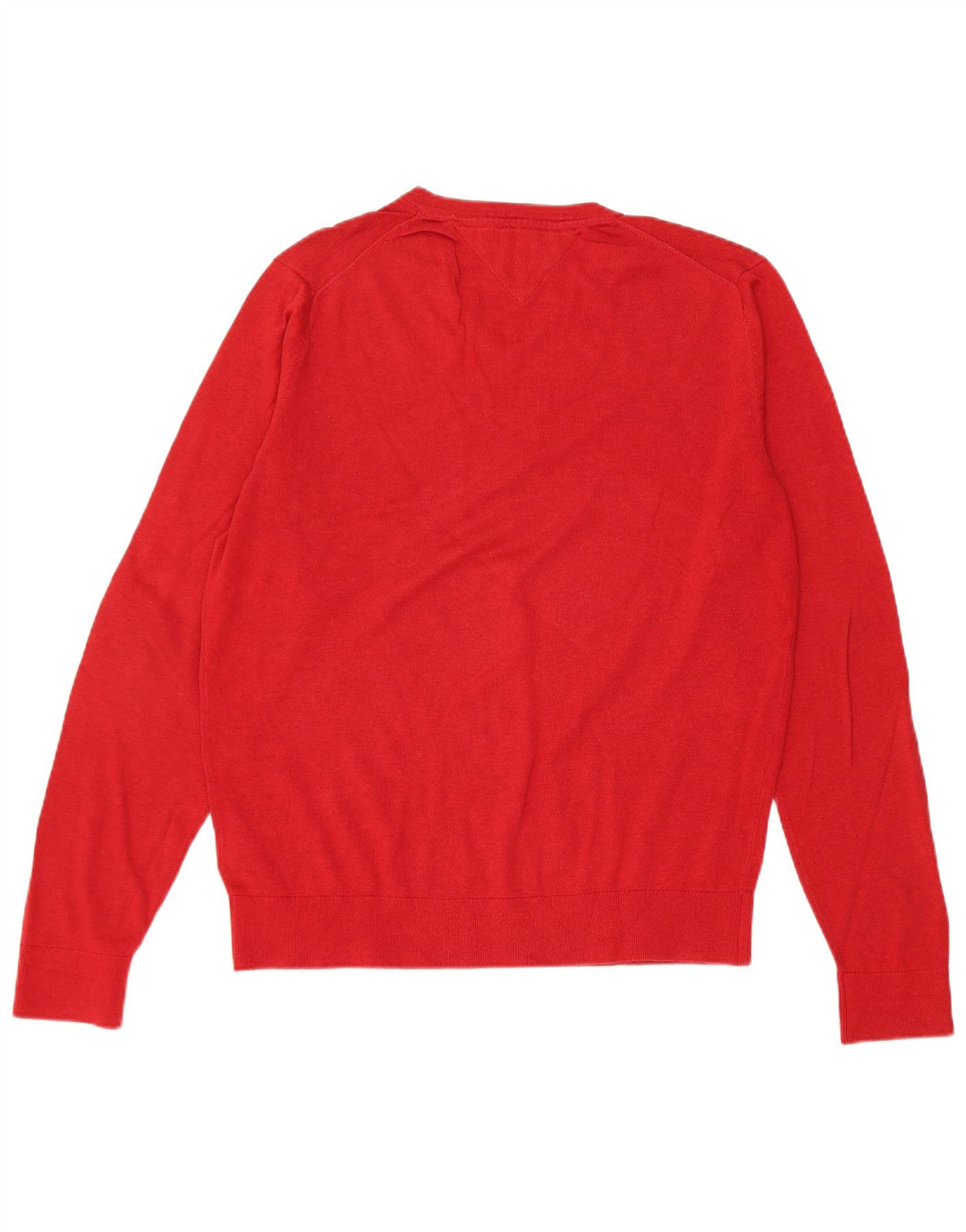 Tommy Hilfiger Herre V-hals sweater Stor rød bomuld