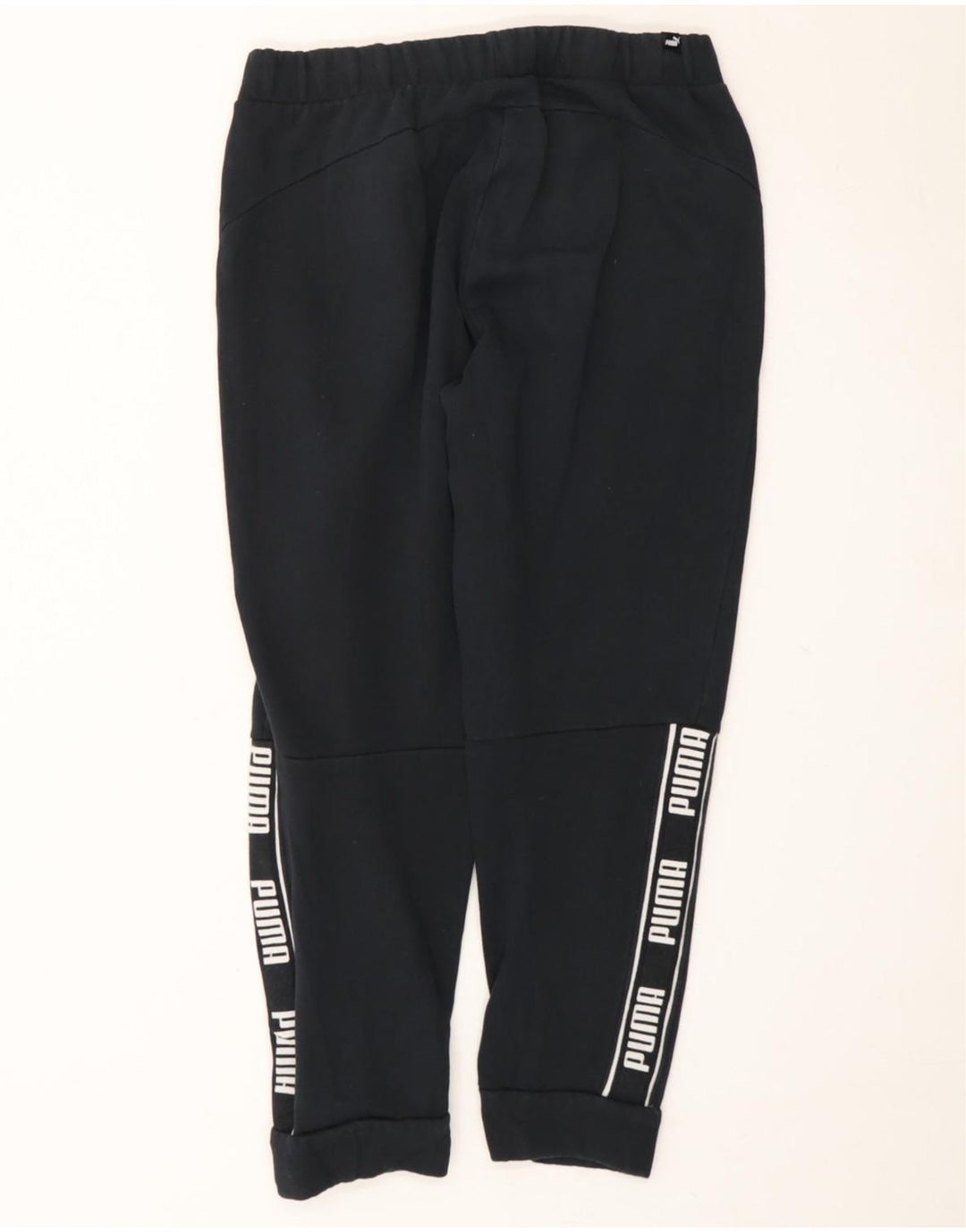 PUMA Womens Graphic Tracksuit Trousers Joggers UK 12 Medium Black Vintage Puma and Second-Hand Puma from Messina Hembry 