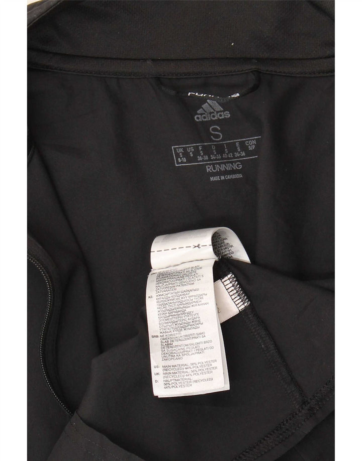 Adidas Dame Løbetræningsdragt Topjakke UK 8/10 Small Black Polyester