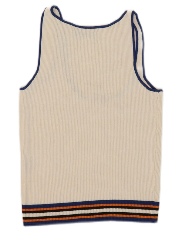 Zara Womens Crop Vest Tank Top UK 8 Small White