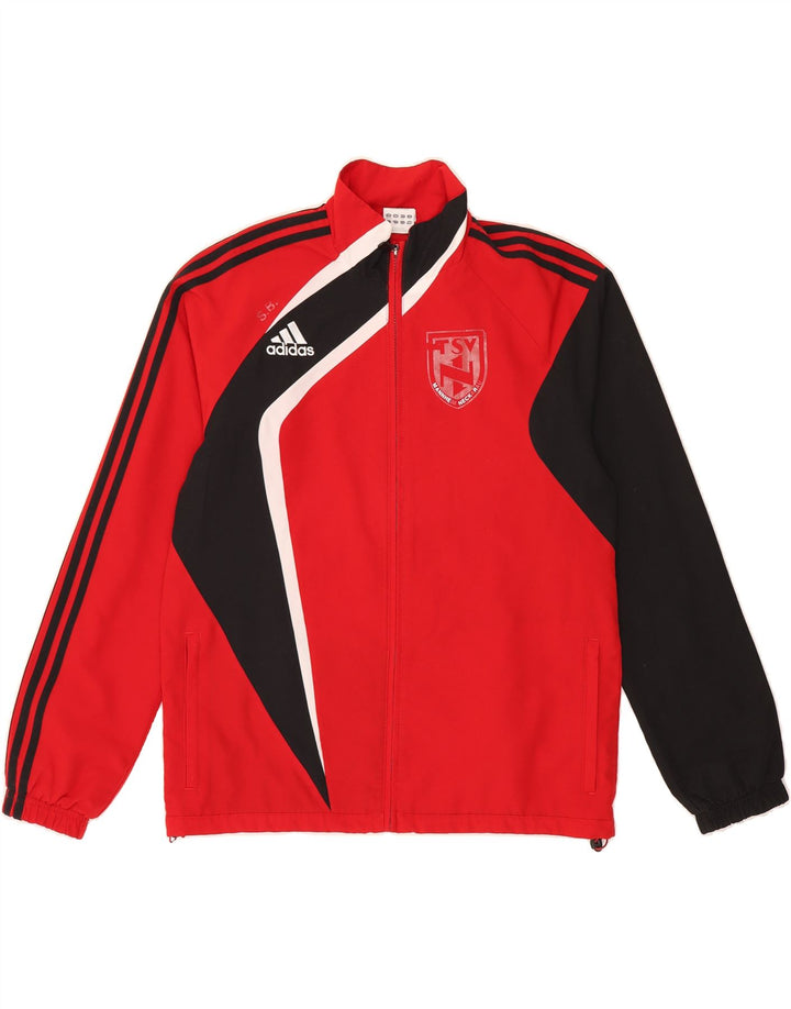 ADIDAS Mens Graphic Tracksuit Top Jacket UK 36/38 Small Red Colourblock Vintage Adidas and Second-Hand Adidas from Messina Hembry 