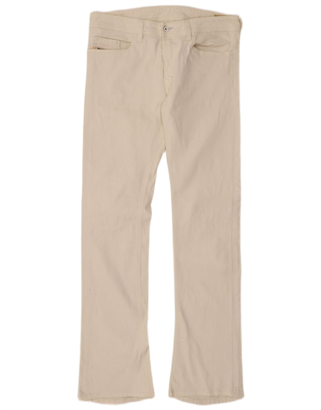 DIESEL Dame Trouleg Bootcut Jeans W32 L34 Hvid Bomuld