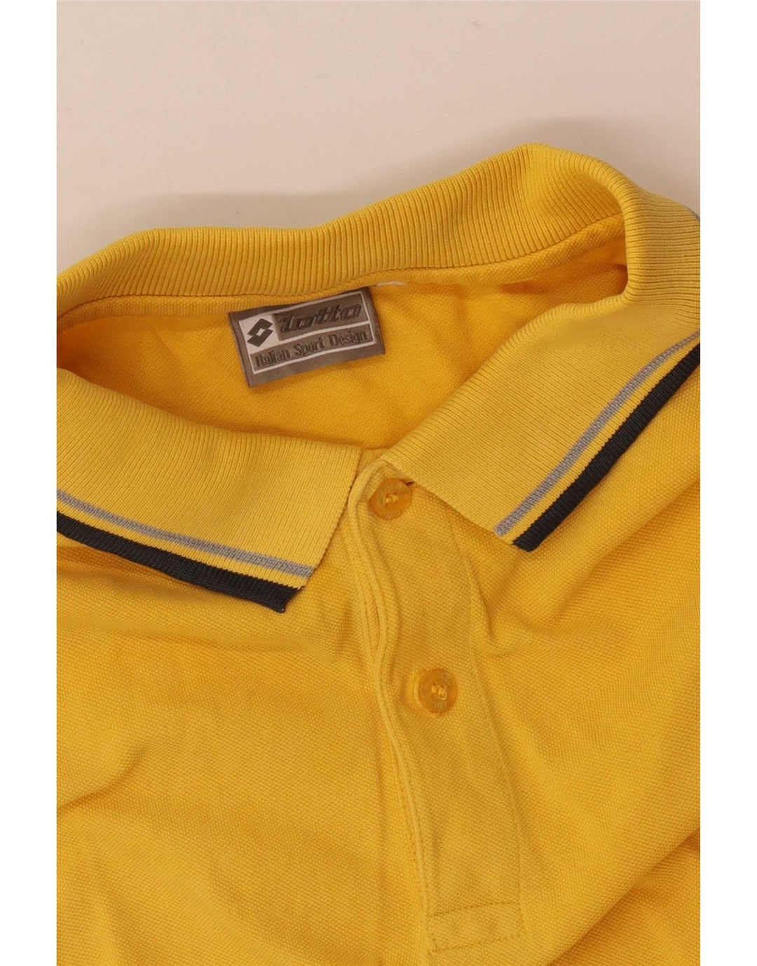 Lotto Herre Polo Shirt Medium Gul Stribet