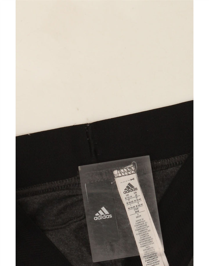 Adidas Dame Leggings UK 12/14 Medium Grey Colourblock Bomuld