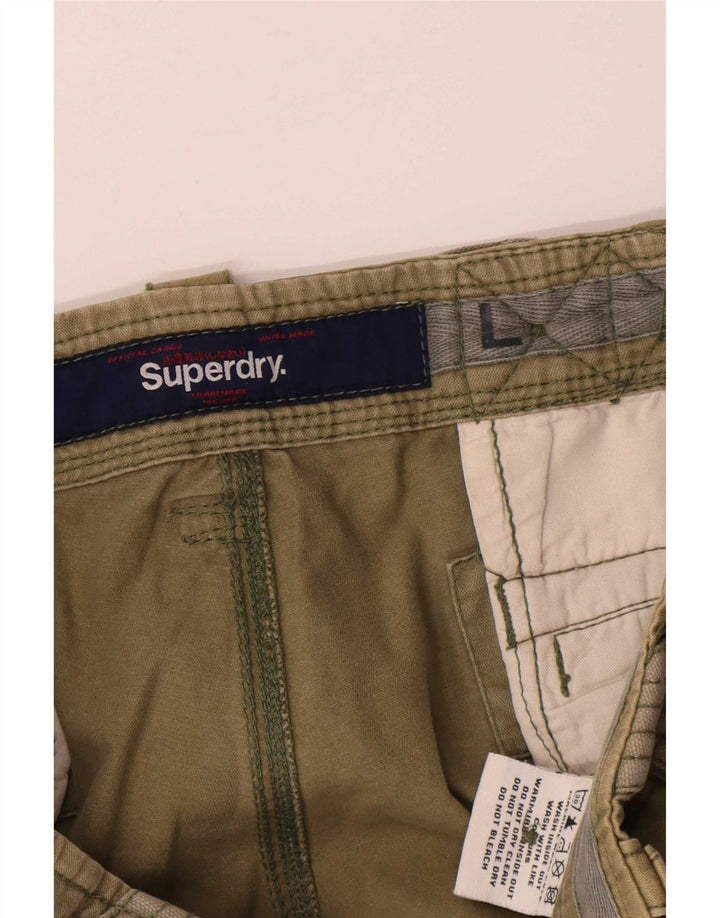 Superdry Cargo Shorts til mænd store W36 grøn bomuld