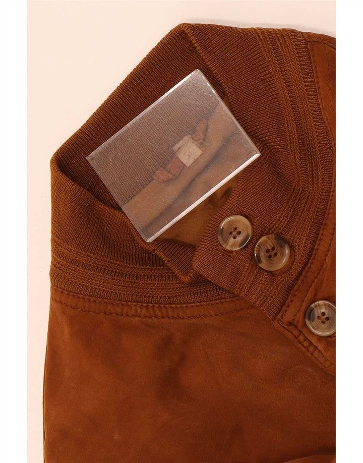 Vintage herre ruskind bomberjakke IT 50 Large Brown