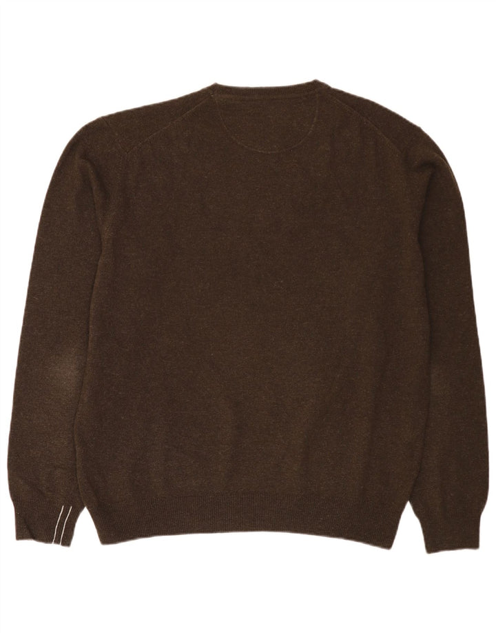 Marlboro Classics Herre Crew Neck Jumper Sweater XL Brun Uld