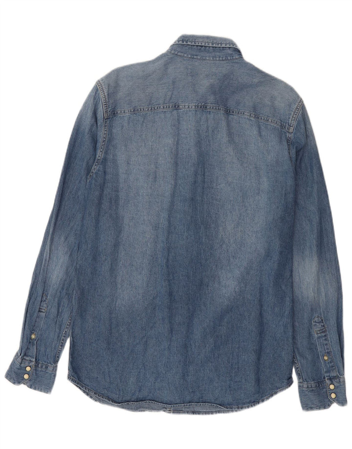 Jack & Jones Denimskjorte til mænd mellemblå bomuld