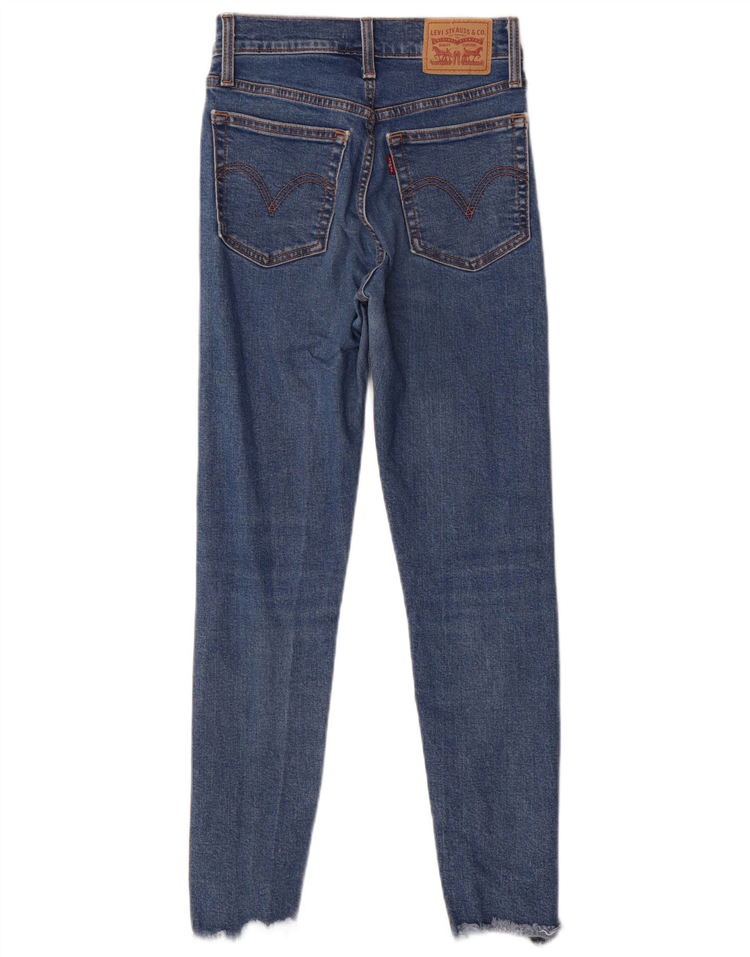 LEVI'S Womens Wedge Skinny Jeans W24 L26 Blue Cotton