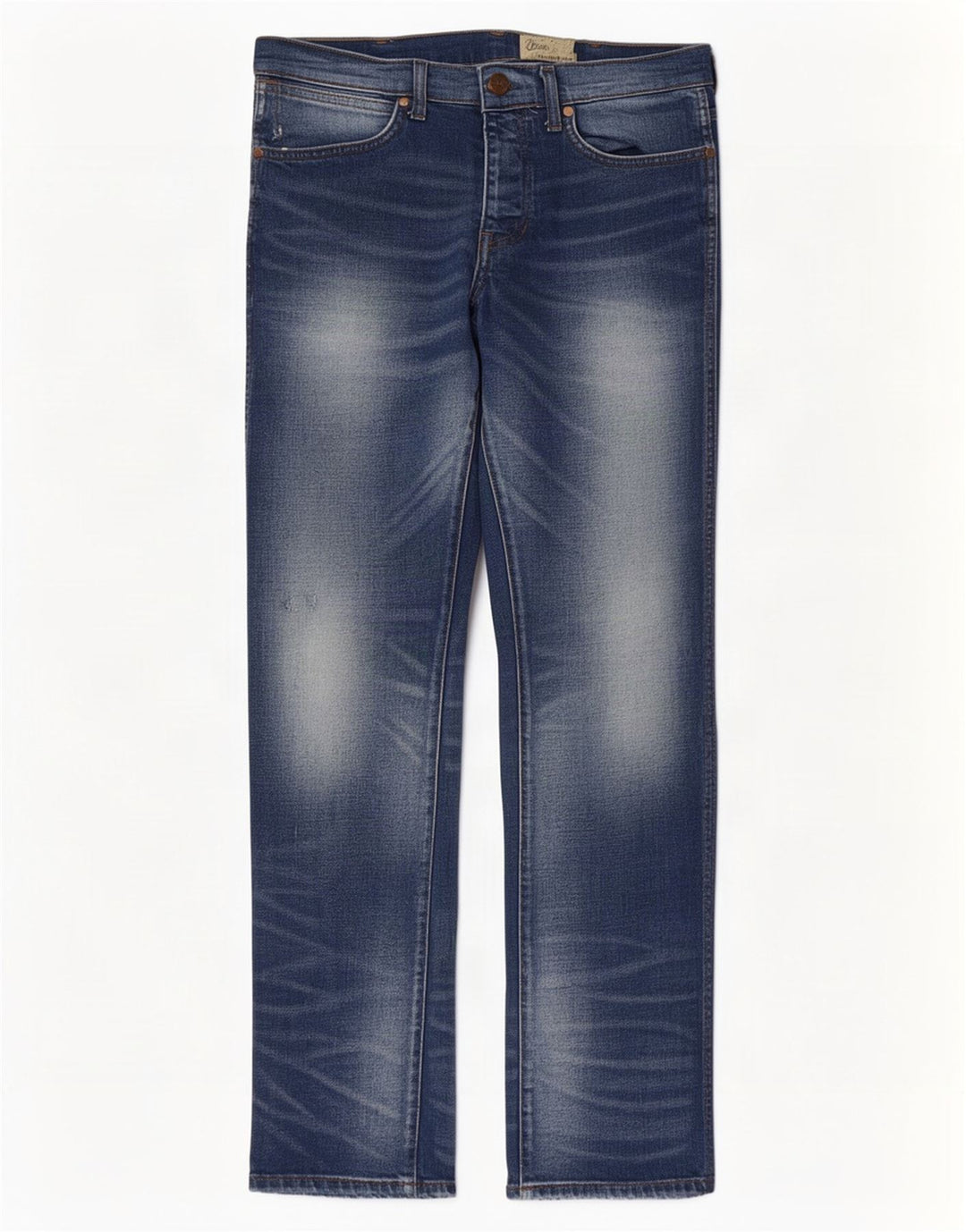 Wrangler Herre Spencer Straight Jeans W32 L32 Blå Bomuld
