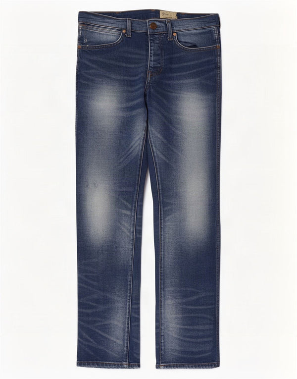 Wrangler Herre Spencer Straight Jeans W32 L32 Blå Bomuld