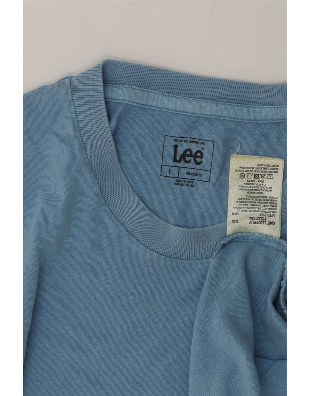 Lee Herre Relaxed Fit T-Shirt Top Stor Blå Bomuld