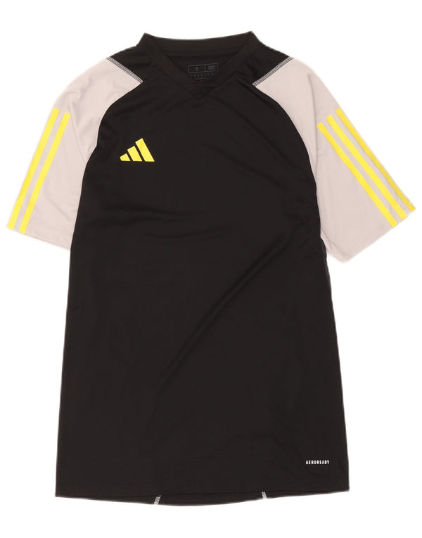 Adidas Herre Aeroready Slim Fit T-Shirt Top Lille Sort Colourblock