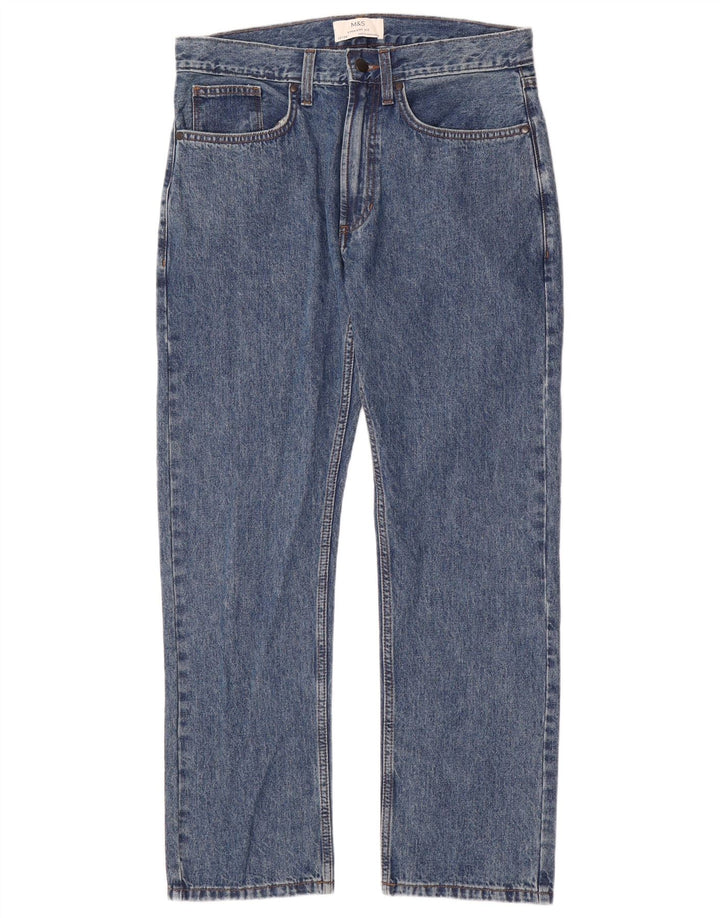 Marks & Spencer Straight Jeans til mænd W32 L29 blå bomuld