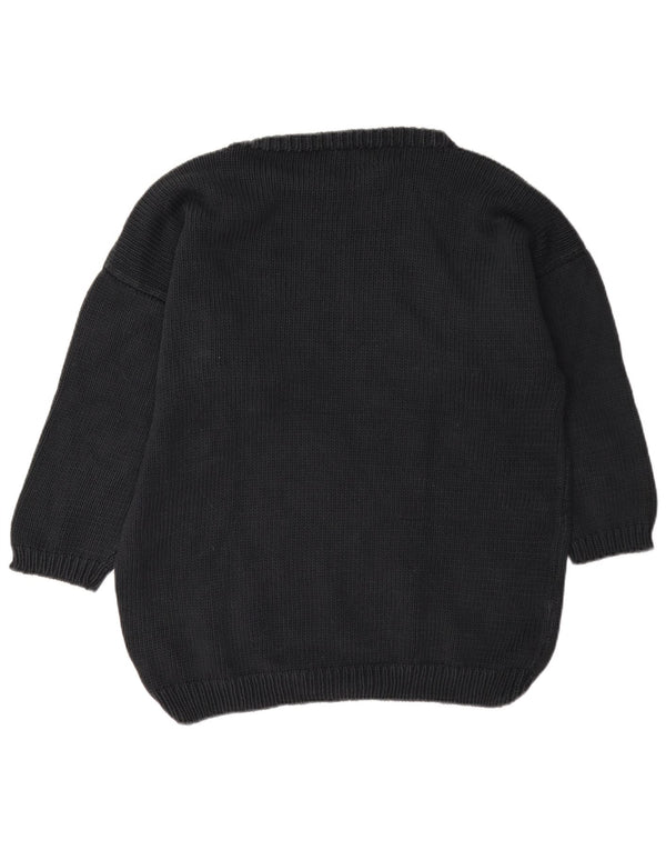 Uta Raasch Dame Grafisk Crew Neck Jumper Sweater UK 14 Medium Black Heart