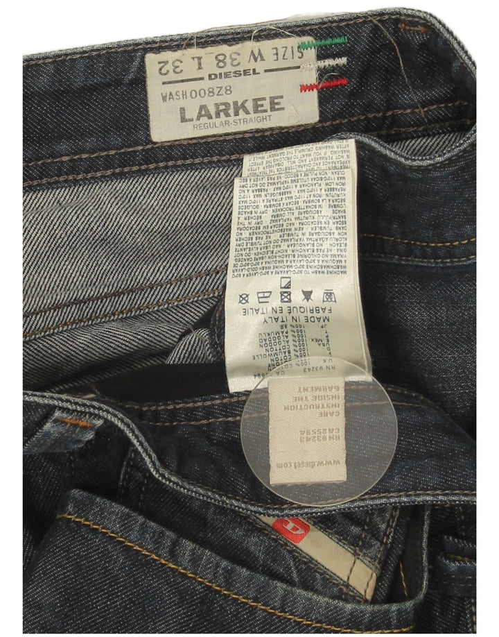 Diesel Herre Larkee Regular Straight Jeans W38 L32 Blå Bomuld