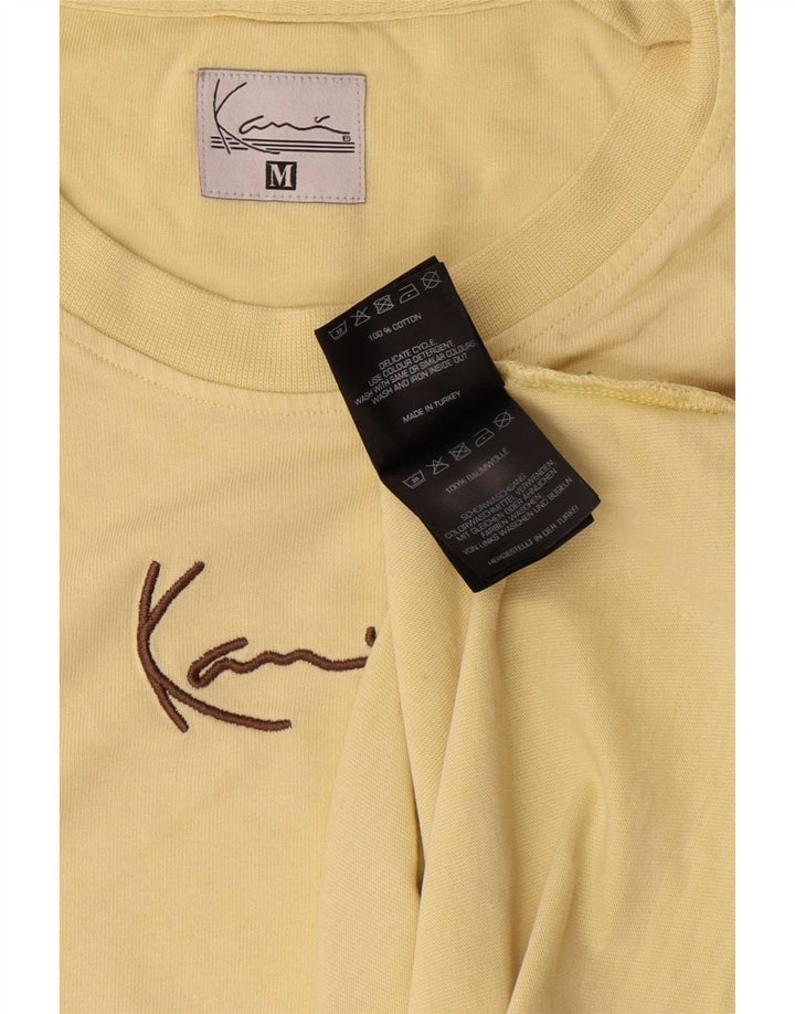 Karl Kani Herre grafisk T-shirt Top Medium Gul Bomuld