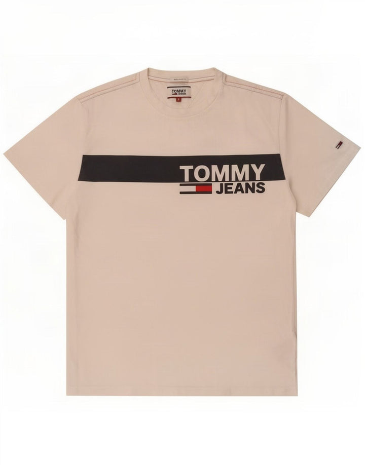 Tommy Hilfiger Herre Regular Fit Grafisk T-shirt Top Lille hvid Colourblock