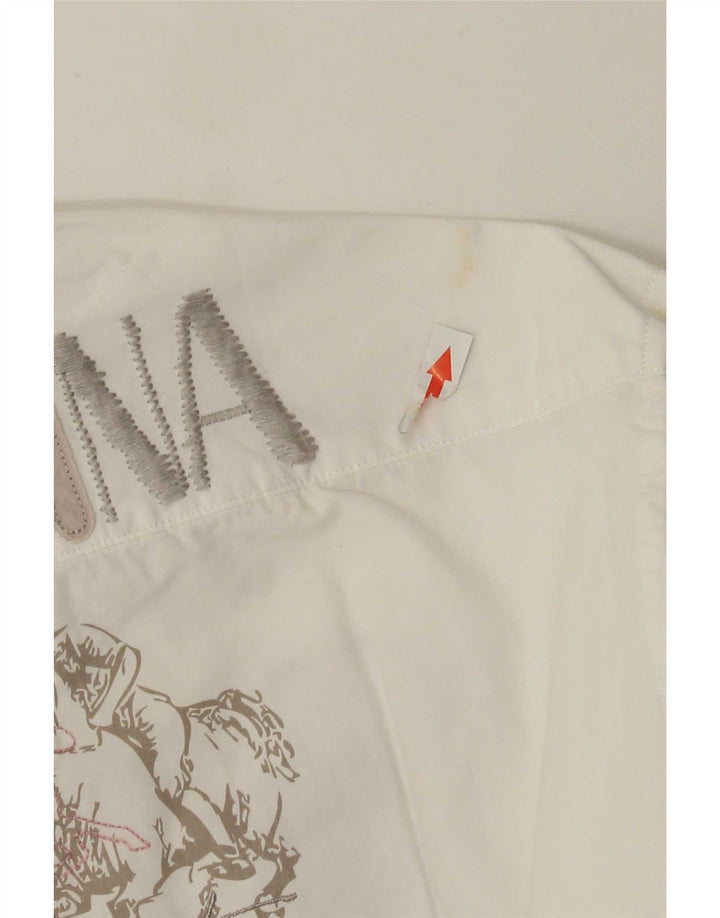 La Martina Herre grafisk skjorte stor hvid