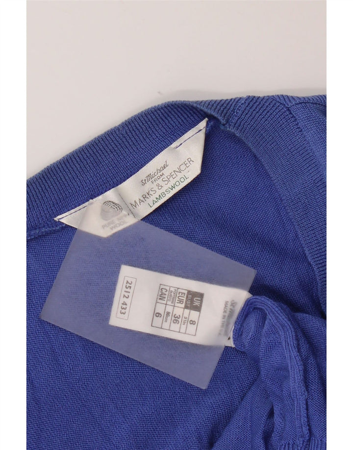 Marks & Spencer Dame St. Michael Cardigan Sweater UK 8 Small Blue