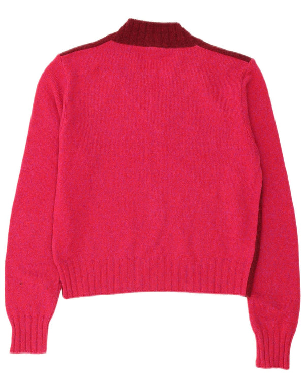 Dolce & Gabbana Dame V-hals sweater IT 44 Medium Burgundy