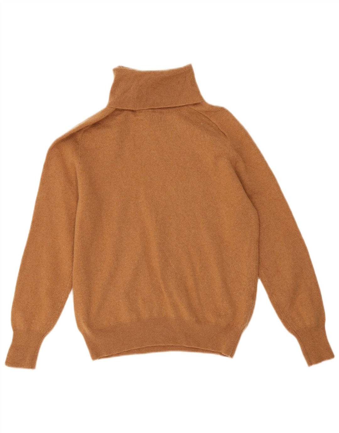 Zara Dame Rullehals Sweater UK 12 Medium Brun Uld