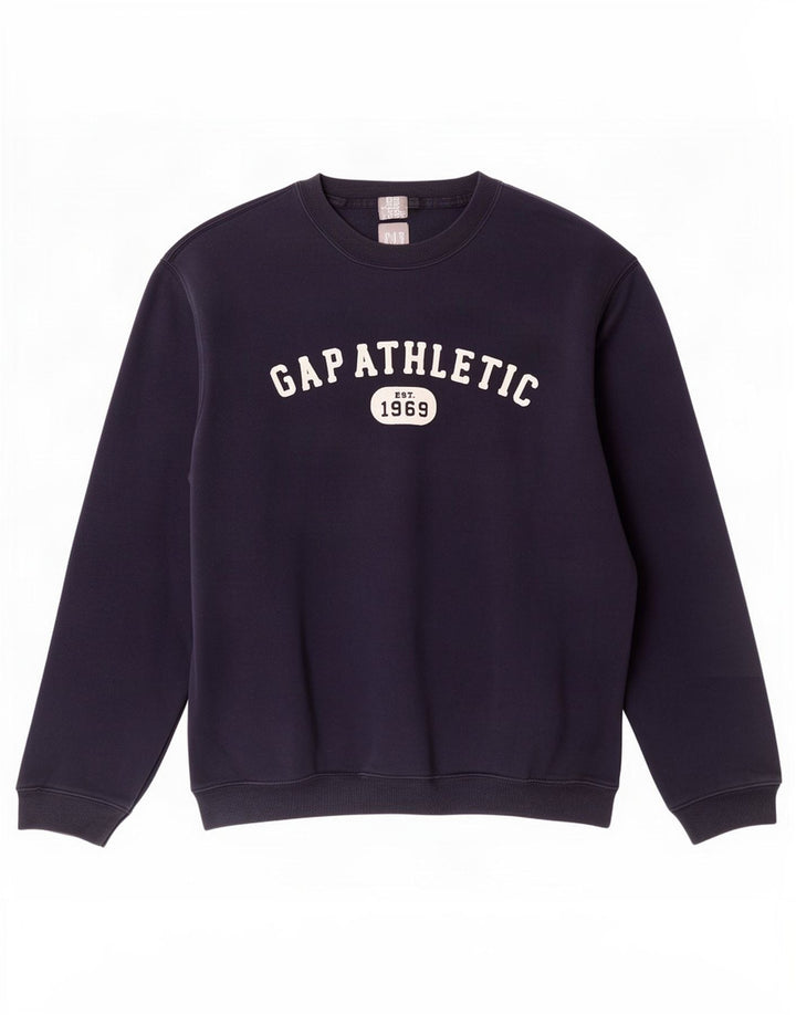 Gap Herre Grafisk Sweatshirt Jumper Medium Navyblå Bomuld